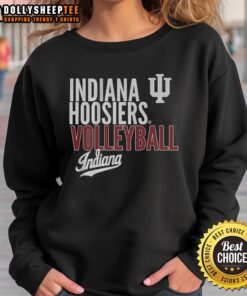 Alt Text: Good Indiana Huskers Volleyball NCAA text logo overlay sweatshirt featuring a vibrant design and comfortable fit.