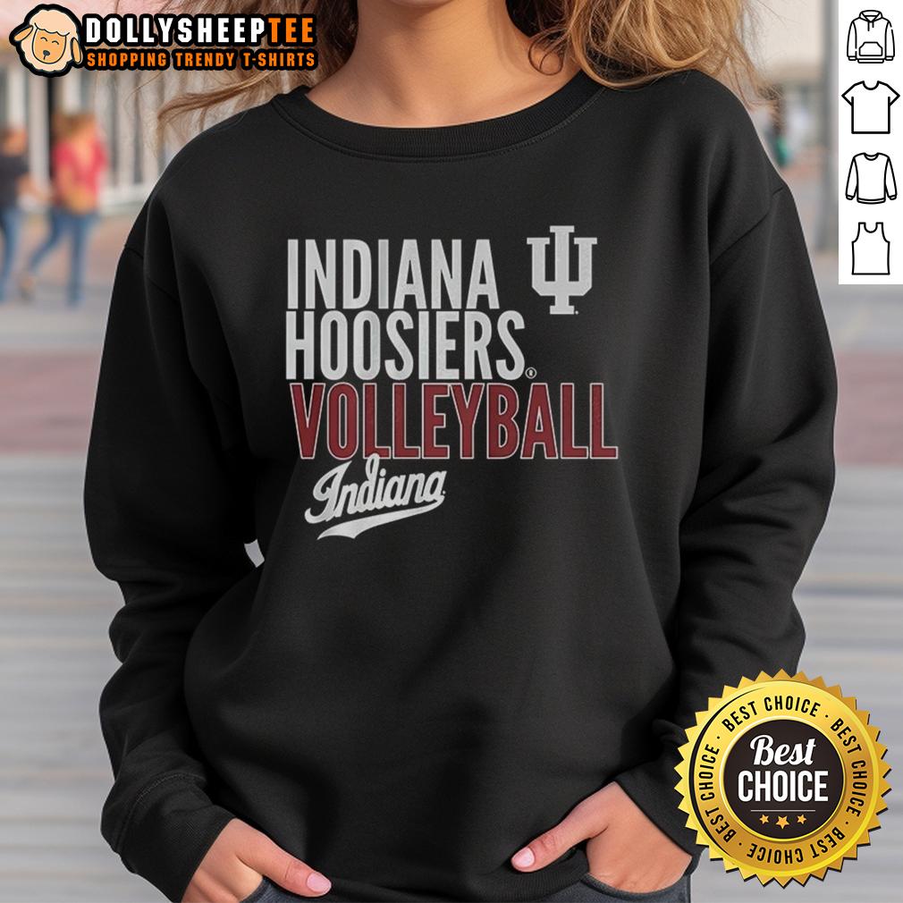 Good Indiana Huskers Volleyball Ncaa Text Logo Overlay Sweatshirt Alt Text: Good Indiana Huskers Volleyball NCAA text logo overlay sweatshirt featuring a vibrant design and comfortable fit.