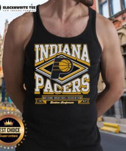 Good Indiana Pacers heater tank top featuring team colors and logo, perfect for fans showcasing their spirit.