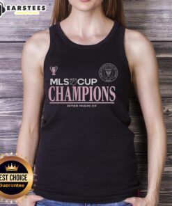 Good Inter Miami CF MLS Cup Champions diving stretch logo tank top for 2025, sporty design celebrating team victory.