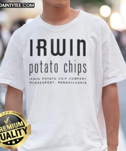Good Irwin Potato Chips T-Shirt featuring a vibrant design and logo, perfect for snack lovers and casual wear.