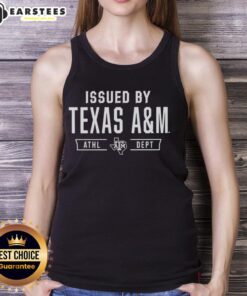 Texas A&M Aggies tank top featuring the 'Good Issued By' design, perfect for fans and summer wear.
