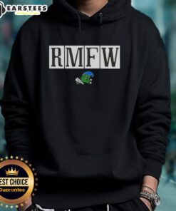 Alt Text: Good Jon Sumrall wearing a Tulane Green Wave hoodie, showcasing team spirit and style at RMFW event.