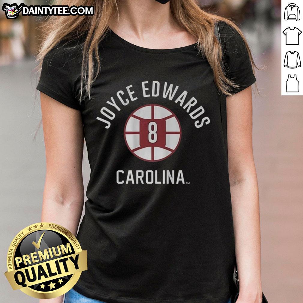 good-joyce-edwards-south-carolina-gamecocks-basketball-name-and-number-ball-8-ladies-tee Alt Text: Good Joyce Edwards South Carolina Gamecocks basketball ladies tee with name and number design, perfect for fans.