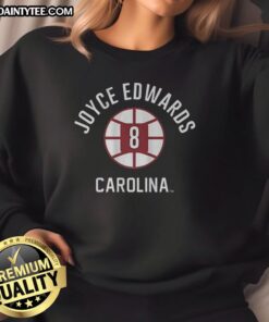 Alt Text: Good Joyce Edwards South Carolina Gamecocks basketball sweatshirt featuring name and number design, perfect for fans.