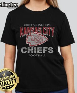 Good Kansas City Chiefs head-on design on a stylish ladies tee, perfect for fans showcasing team spirit.