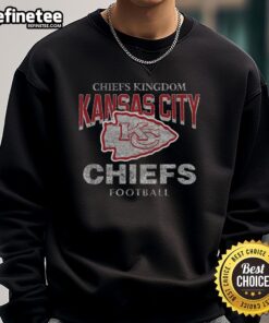 Good Kansas City Chiefs head-on sweatshirt featuring bold team logo, perfect for fans and game day attire.
