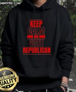 Good Keep Calm and Vote Republican Hoodie in bold letters, perfect for showcasing your political support.