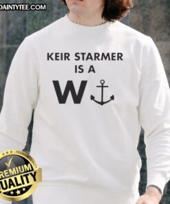 Alt Text: Good Keir Starmer is a W Anchor sweatshirt featuring a bold graphic design, perfect for political statement fashion.