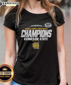 Good Kennesaw State Owls C-USA Champs 2025 football locker room ladies tee showcasing team spirit and style.