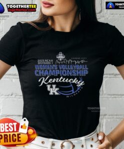Alt Text: 2025 NCAA Division I Women's Volleyball Championship Final Four Bound Kentucky Wildcats ladies tee shirt.