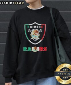 Good Las Vegas Raiders football sweatshirt featuring Mexican flag logo, perfect for fans and stylish game day wear.