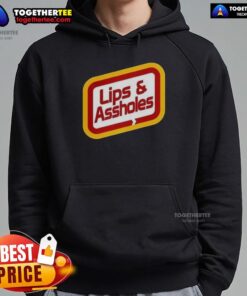 Good Lips and Assholes hoodie featuring bold graphic design, perfect for casual wear and making a statement.