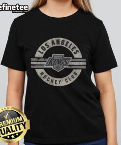 Vintage Los Angeles Kings ladies tee featuring a stylish design, perfect for hockey fans and casual wear.