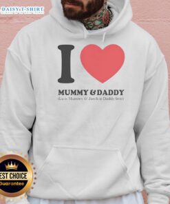 Good Love hoodie featuring 'Mummy Lu' and 'Daddy Jarch' design, perfect for family matching outfits.