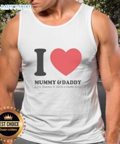 Good Love tank top featuring Mummy Lu and Daddy Jarch, perfect for family-themed apparel and gifts.