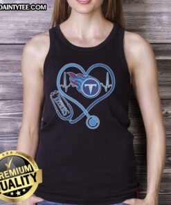 Good Love Tennessee Titans stethoscope headphones fans tank top featuring team colors and logo for passionate supporters.