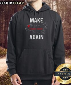Good Make Russia Small Again Hoodie featuring bold text design, perfect for casual wear and expressing political views.
