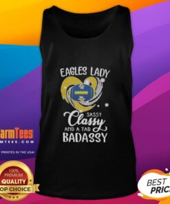 Good Marquette Golden Eagles tank top featuring 'Sassy, Classy, and a Tad Badassy' design for stylish fans.