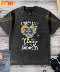 Good Marquette Golden Eagles Lady Sassy Classy and a Tad Badassy Diamond Heart Washed T-Shirt in vibrant colors.