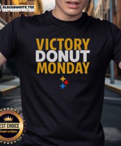 Good Max Starks Victory Donut Monday Pittsburgh Steelers T-Shirt featuring vibrant team colors and a playful donut design.