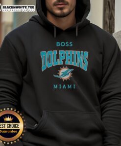 Good Miami Dolphins NFL Boss Logo Hoodie featuring vibrant team colors and logo design, perfect for fans.