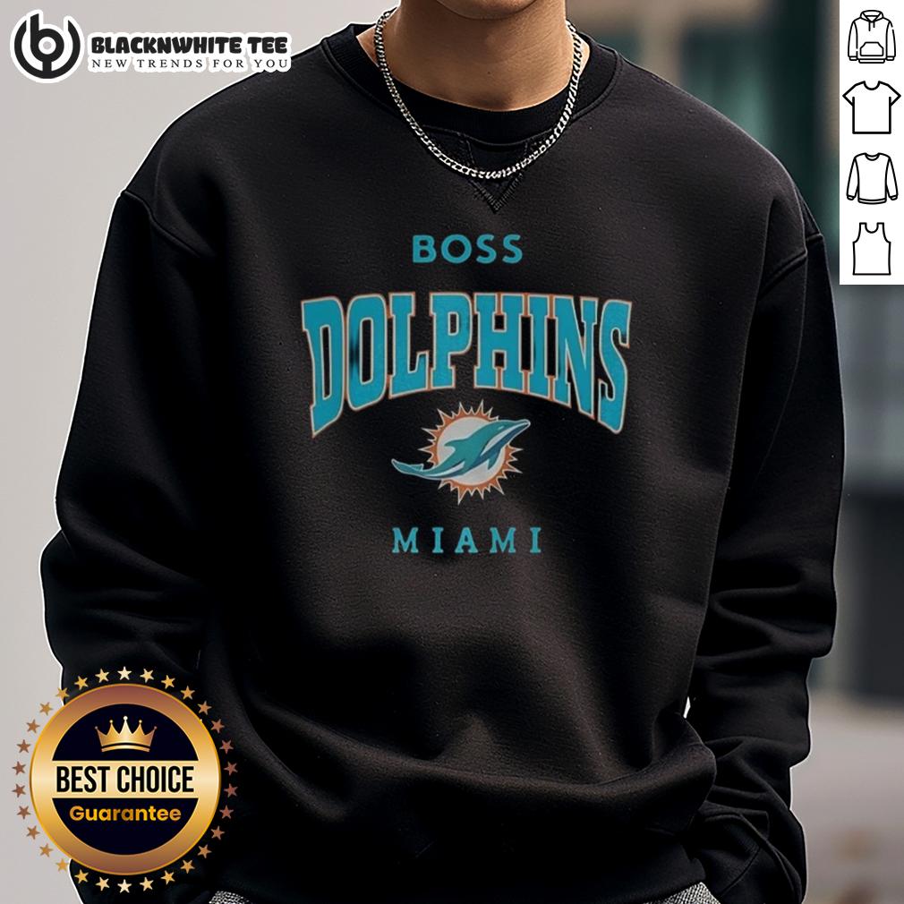 Good Miami Dolphins Nfl Boss Logo Sweatshirt Alt Text: Good Miami Dolphins NFL Boss Logo Sweatshirt featuring vibrant team colors and logo, perfect for fans.