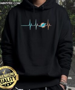 Good Miami Dolphins NFL Heartbeat Hoodie featuring vibrant team colors and logo, perfect for fans and game day wear.