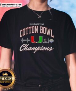 Good Miami Hurricanes 2026 Cotton Bowl Champions CFP Classic Ladies Tee showcasing team pride and style.