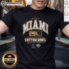 Good Miami Hurricanes CFP Quarterfinal 2025 Cotton Bowl T-Shirt featuring team colors and logo design.