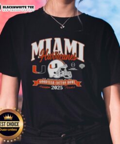 Good Miami Hurricanes College Football Playoff 2025 Cotton Bowl ladies tee showcasing team spirit and style.