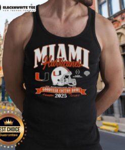 Good Miami Hurricanes College Football Playoff 2025 Cotton Bowl tank top featuring team colors and logo design.