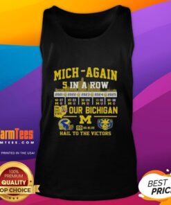 Good Michigan tank top featuring 'Hail to the Victors' design, perfect for fans celebrating 5 wins in a row against Ohio State.