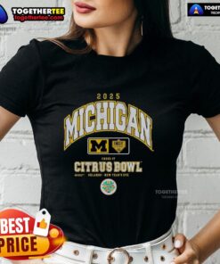 2025 Ladies Tee featuring Good Michigan Wolverines design for Cheez-It Citrus Bowl, perfect for fans and game day.