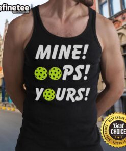 Alt text for 'Good-Mine-Oops-Yours-Pickleball-Tank-Top': Stylish Good Mine Oops Yours Pickleball tank top in vibrant colors, perfect for players.