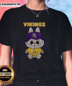 Good Minnesota Vikings Labubu Ladies Tee featuring vibrant team colors and stylish design for female fans.