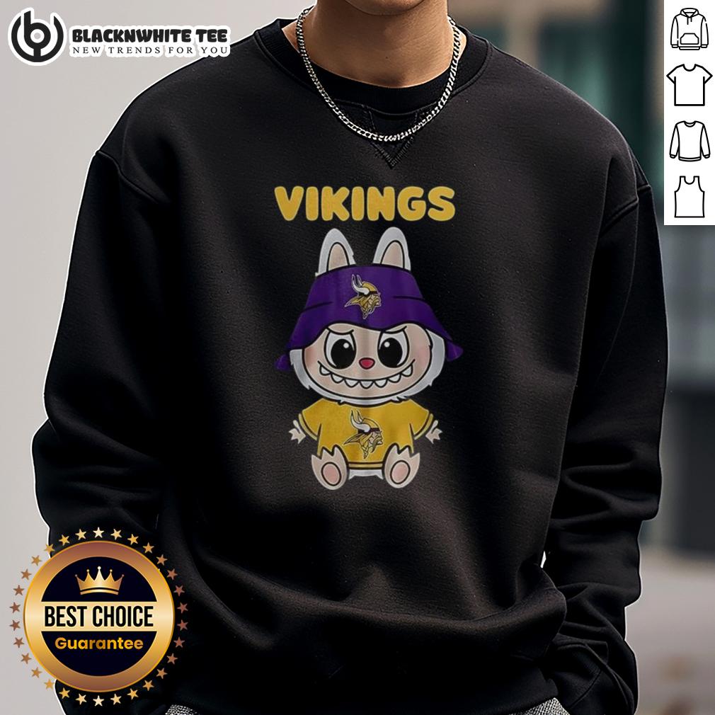 Good Minnesota Vikings Labubu Sweatshirt Cozy Good Minnesota Vikings Labubu sweatshirt featuring team colors and logo, perfect for game day and casual wear.
