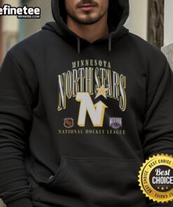 Vintage Minnesota Dallas Stars hoodie showcasing classic team colors and logo, perfect for hockey fans.