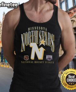 Vintage Minnesota Dallas Stars tank top featuring a stylish crease design, perfect for hockey fans and casual wear.