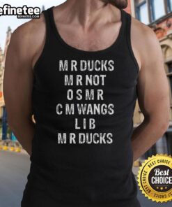 Good Mr. Ducks tank top featuring Mr. Not So Mr. Cm Wang design, perfect for casual wear and duck enthusiasts.
