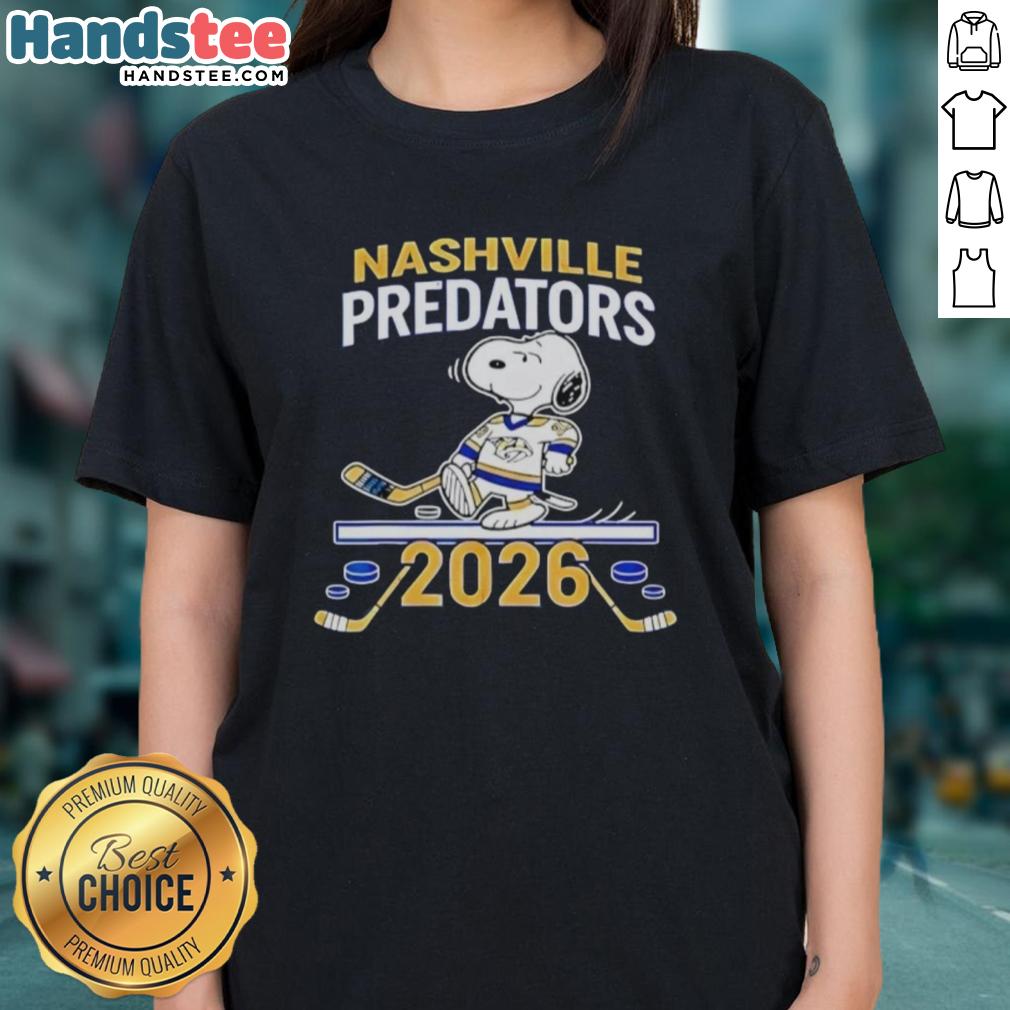 good-nashville-predators-hockey-snoopy-peanuts-2026-ladies-tee Good Nashville Predators Hockey Snoopy Peanuts 2026 Ladies Tee featuring a fun graphic design for fans.
