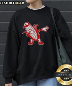 Good Nebraska Cornhuskers corn dabbing sweatshirt featuring vibrant colors and a trendy design for fans.