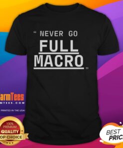 Good Never Go Full Macro Underline T-Shirt featuring a stylish design with bold typography in vibrant colors.