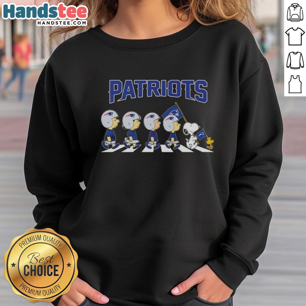 good-new-england-patriots-x-peanuts-snoopy-and-friends-abbey-road-sweatshirt Good New England Patriots X Peanuts Snoopy and Friends Abbey Road sweatshirt featuring iconic characters and team logo.