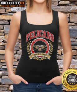 Good New Orleans Pelicans National Basketball Association crest tank top featuring team colors and logo.