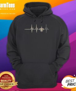 Good New Orleans Saints NFL Heartbeat Hoodie in black, showcasing team pride and style for dedicated fans.
