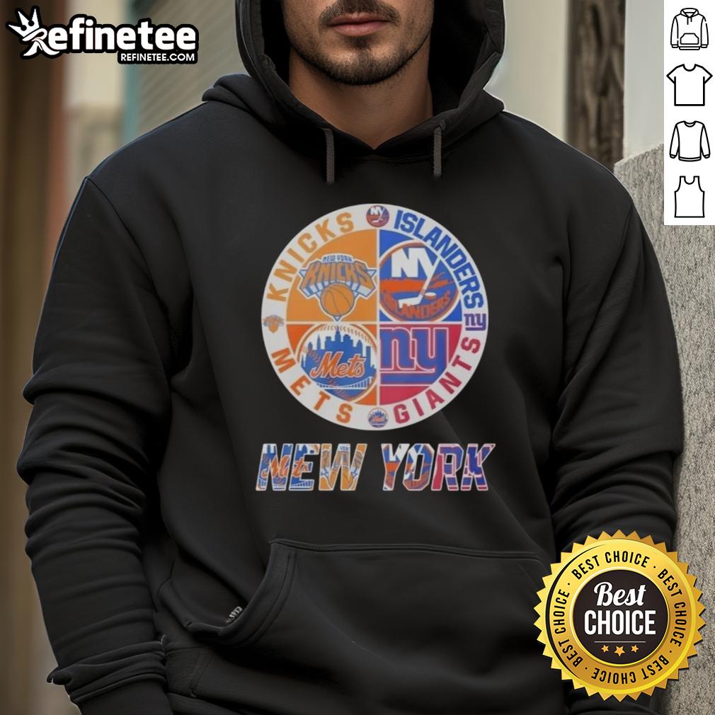 good-new-york-knicks-new-york-islanders-new-york-mets-new-york-giants-mashup-logo-hoodie Good New York Knicks, Islanders, Mets, Giants mashup logo hoodie featuring vibrant team colors and unique design.