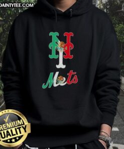 Alt Text: Good New York Mets baseball hoodie with Mexican flag design, perfect for fans celebrating their heritage.