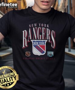 Good New York Rangers Vintage Crease T-Shirt featuring classic team logo and retro design for dedicated fans.