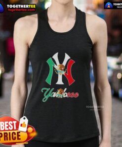 Good New York Yankees baseball tank top featuring a vibrant Mexican flag design for stylish sports fans.